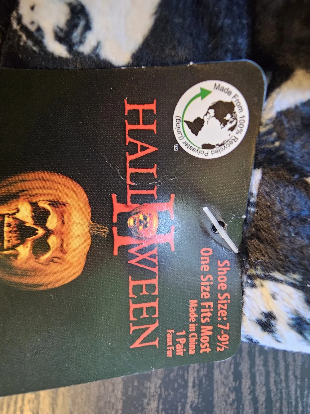 Universal Studio HALLOWEEN Michael Myer Fuzzy Slippers Womens US Shoe sz 7-9.5